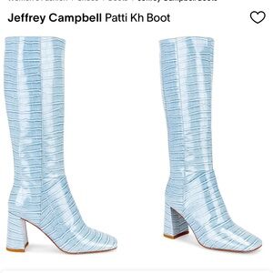 Jeffrey Campbell Patti Boot in Light Blue Croco